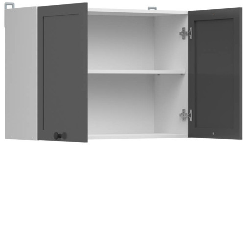 Фото кухні JUNONA LINE 180 ZBL BRW графіт – наповнення навісної шафи G2D/80/57