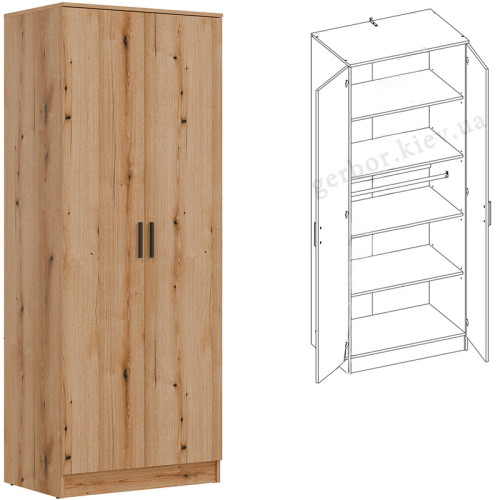 Фото комбінованої шафи MONTANA MT01/MT05 LIVEO BOGFRAN (дуб евок)