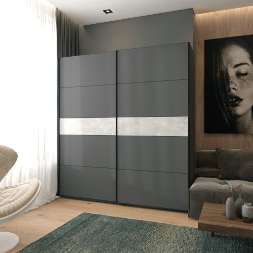 G-КАЙЗЕР Шафа-купе 2 ДСП / 5 частин ДОРОС (DOROS) 220х60х240