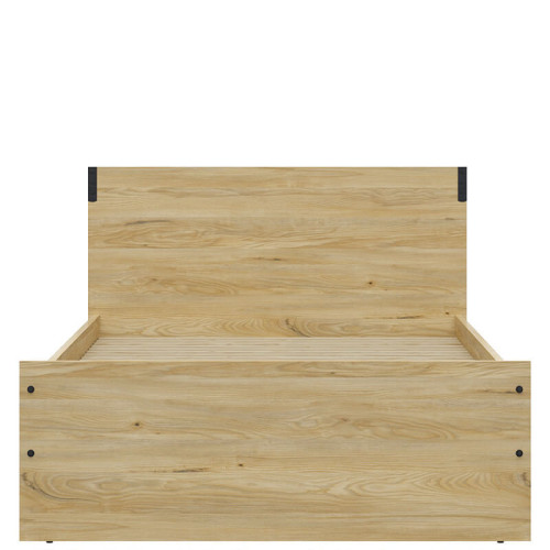 Фото ліжка з шухлядою LARA LOZ/120_SZU/55 BRW – вигляд спереду