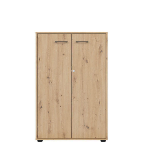 Фото тумбы с замком SPACE OFFICE REG2D/120/F12/Z BRW – вид спереди