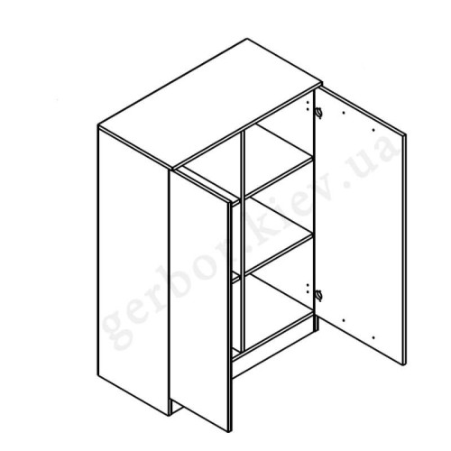 Фото тумби ОФIС НЬЮ KOM2D Гербор – схема наповнення