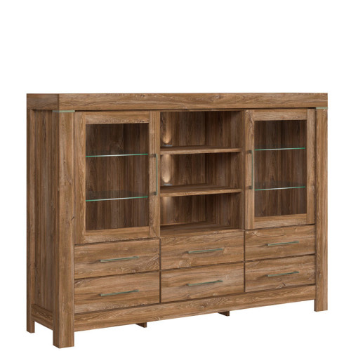 Фото буфета GENT KOM2W6S/13/17 BRW дуб стирлинг - вид сбоку