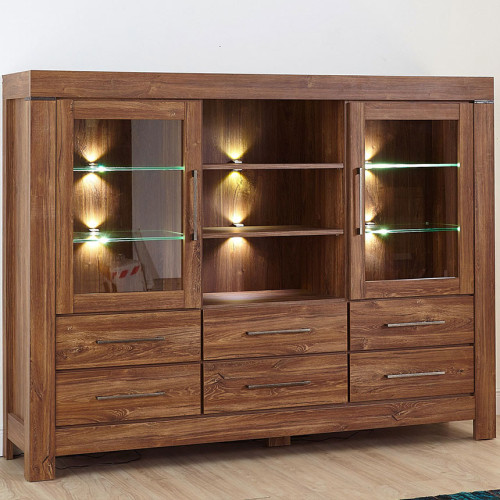 Фото буфета GENT KOM2W6S/13/17 BRW дуб стирлинг в интерьере  - вид сбоку