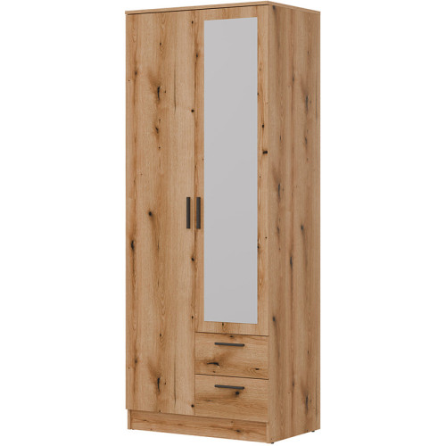 Фото шафи із дзеркалом MONTANA MT02 LIVEO BOGFRAN (дуб евок) – вигляд з правого боку