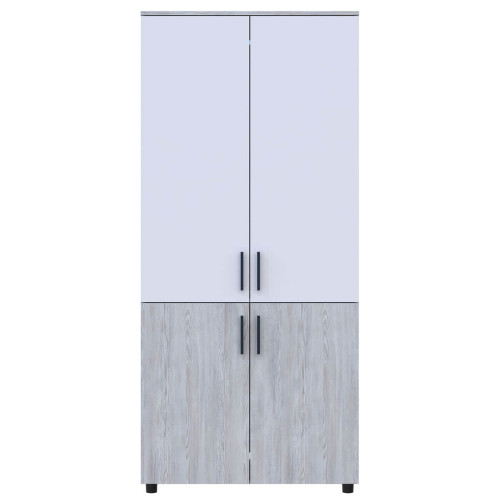 Фото шафи ТОРН 2 ДСП штанга ДОРОС (DOROS) сосна натті / білий – вигляд спереду