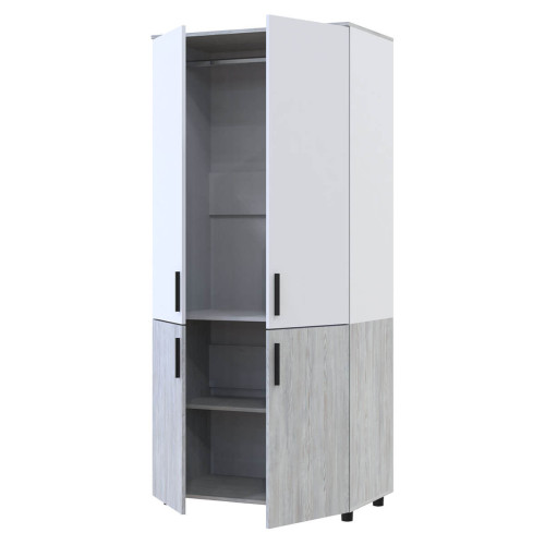 Фото шафи ТОРН 2 ДСП штанга ДОРОС (DOROS) сосна натті / білий – наповнення