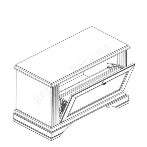 Фото передпокою ВАЙТ Гербор – схема наповнення тумби для взуття