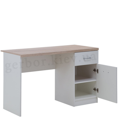 Фото наполнения письменнного стола BIU 1D1S/120 TOP-MIX VMV Holding белый / дуб сонома