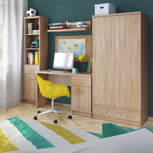 Фото письменнного стола BIU 1D1S/120 TOP-MIX VMV Holding дуб сонома в интерьере детской