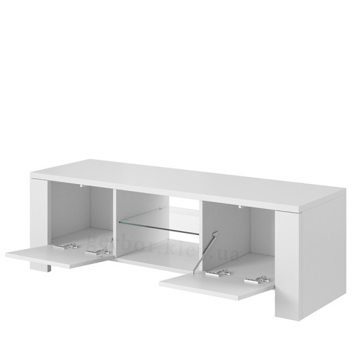 Фото наполнения тумбы ТВ WEST CAMA MEBLE белый / серый глянец