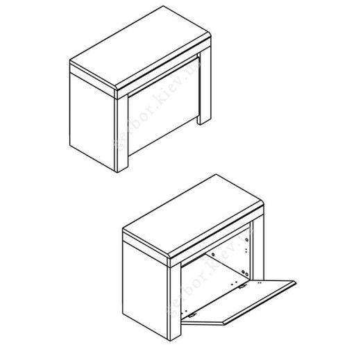 На фото схеми тумби для взуття передпокою РІКО Гербор