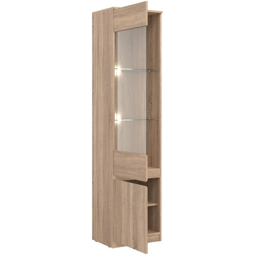 Фото їдальні REMI LIVEO BOGFRAN – наповнення вітрини дуб сонома