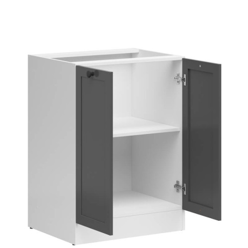 Фото кухні JUNONA LINE 240 ZBL BRW графіт – наповнення тумби D2D/60/82