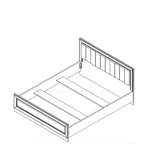 Фото ліжка ЛАРГО КЛАСIК LOZ160 LUX (каркас) БРВ (ВМК) – схема