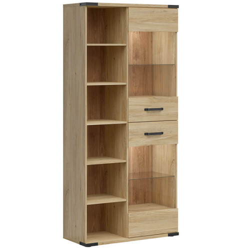 Фото вiтрини LARA REG2W/90 BRW з підсвіткою