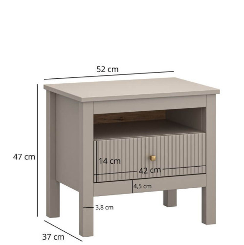 Фото приліжкової тумби KLEO 1S MEBELBOS – розміри