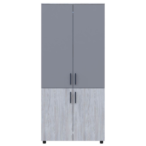 Фото шафи ТОРН 2 ДСП штанга ДОРОС (DOROS) сосна натті / сірий – вигляд спереду