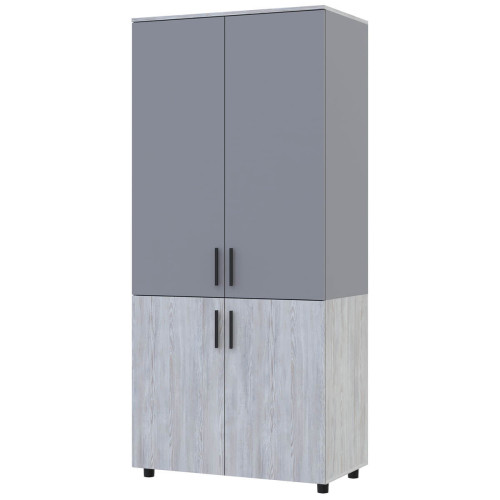 Фото шафи ТОРН 2 ДСП штанга ДОРОС (DOROS) сосна натті / сірий