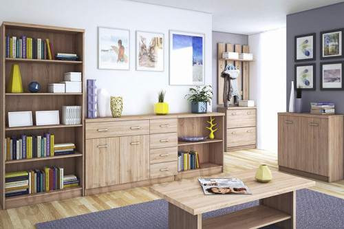 Фото журнального столика LAWA 115 TOP-MIX VMV Holding дуб сонома в интерьере