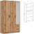 Фото комбінованої шафи із дзеркалом MONTANA MT03/MT06 LIVEO BOGFRAN (дуб евок)