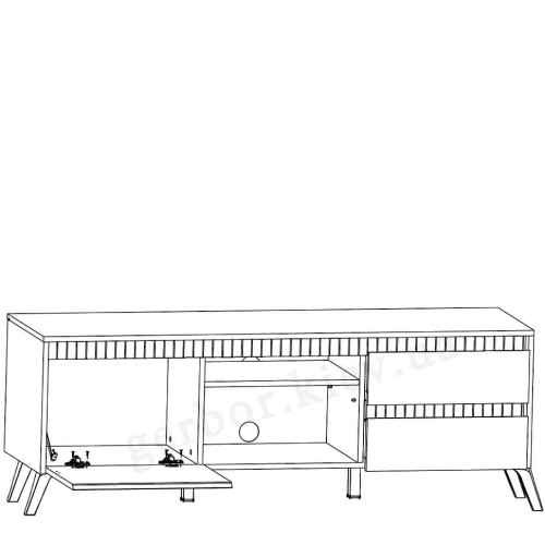 Фото тумби ТВ ЛАУНДЖ RTV1K2So БРВ (ВМК) – схема наповнення