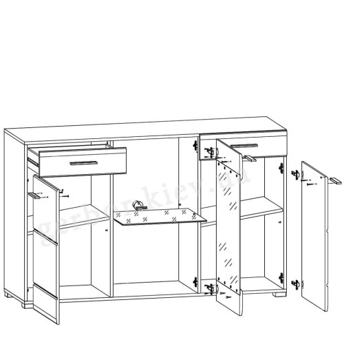 Фото буфета АРКТИКА KOM1W2D2S БРВ (ВМК) – схема наповнення