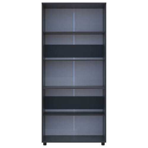 Фото шафи ТОРН 2 ДСП полиці ДОРОС (DOROS) антрацит – вигляд спереду наповнення