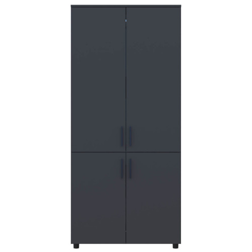 Фото шафи ТОРН 2 ДСП полиці ДОРОС (DOROS) антрацит – вигляд спереду