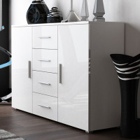 UNI WHITE CAMA MEBLE Комод белый / белый глянец UNI WHITE CAMA MEBLE Комод белый / белый глянец