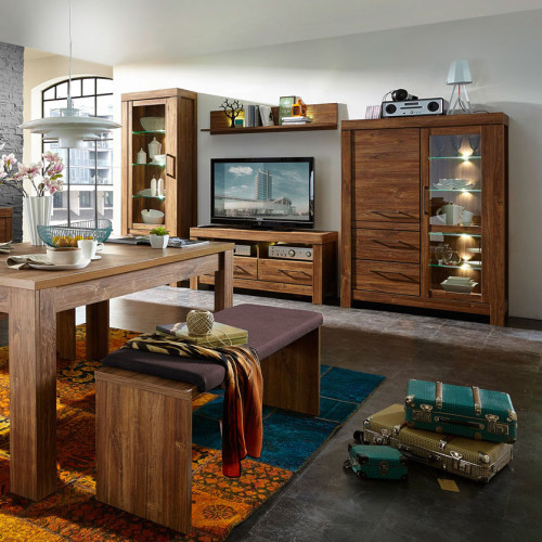 GENT Витрина REG1W1D2S/16/12 BRW дуб стирлинг от польской фабрики Black Red White