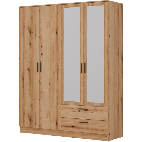 Фото шафи із дзеркалами MONTANA MT04 LIVEO BOGFRAN (дуб евок) – вигляд з правого боку