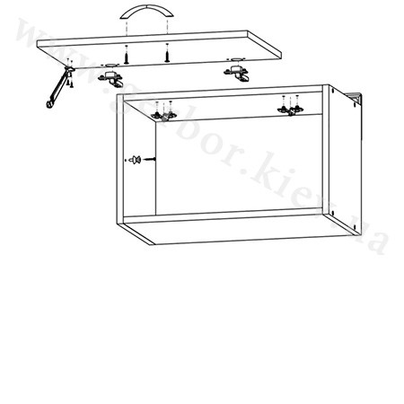 Фото навісної шафи JUNONA LINE GO/50/30 BRW сонома – схема наповнення