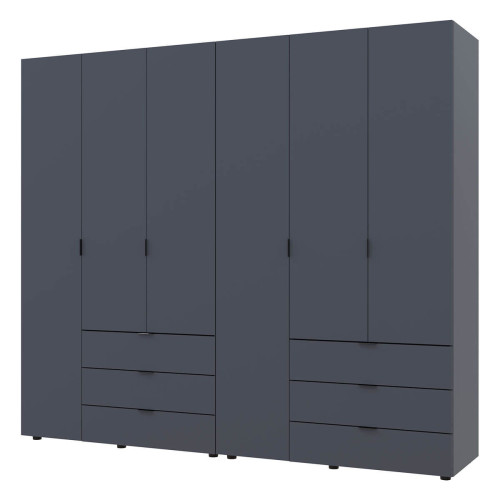 Фото шафи 3+3 ДСП ГЕЛАР ДОРОС (DOROS) графіт