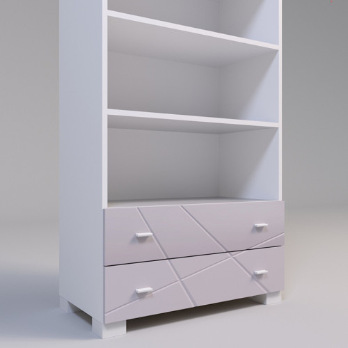 На фото стеллаж Х-СКАУТ Х-03 Санти белый / розовый