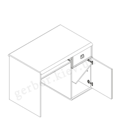 Фото письмового столу ІНДІАНА JBIU1D1S/120 БРВ (ВМК) – схема наповнення