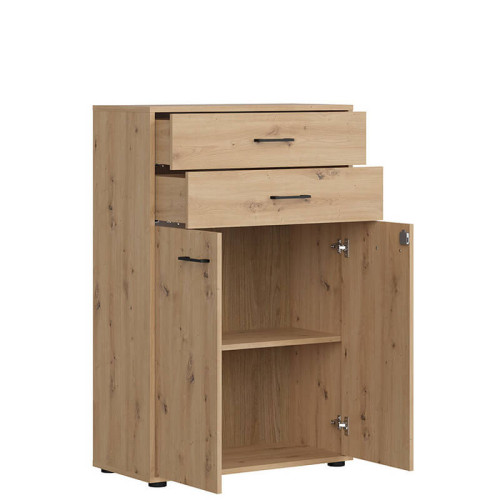 Фото тумбы с замком SPACE OFFICE REG2D2S/120/Z BRW – наполнение