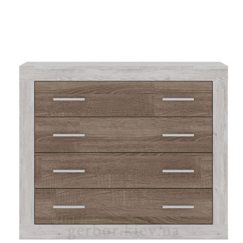 Фото комоду САРА KOM4S Гербор сосна каньйон / дуб сонома трюфель