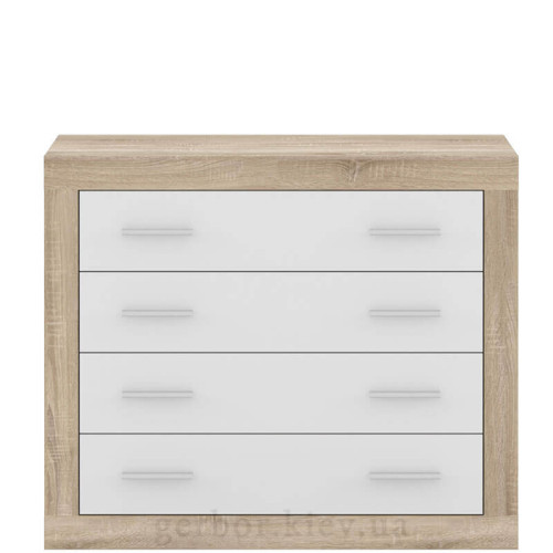 Фото комоду САРА KOM4S Гербор дуб сонома / німфея альба