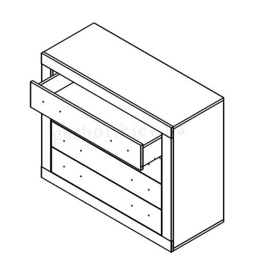 Фото комоду САРА KOM4S Гербор – схема наповнення