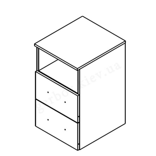 Фото тумби під стіл ОФIС НЬЮ KON2S Гербор – схема