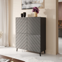 ABETO CAMA MEBLE Комод 100 графіт / графіт глянець ABETO CAMA MEBLE Комод 100 графіт / графіт глянець