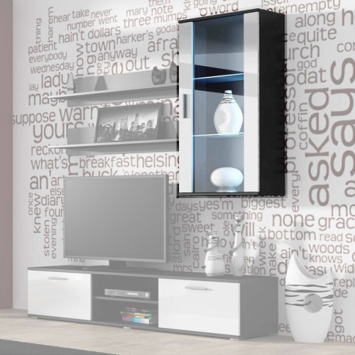 Фото навесной витрины SOHO CAMA MEBLE черный / белый глянец