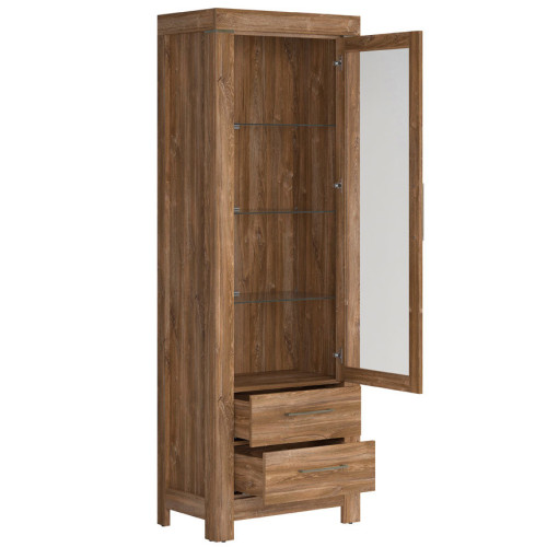 Фото наполнения витрины GENT REG1W2S/20/7 BRW дуб стирлинг