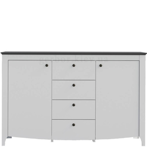 Фото комоду КАРІНА KOM2D4S Гербор попелястий / антрацит