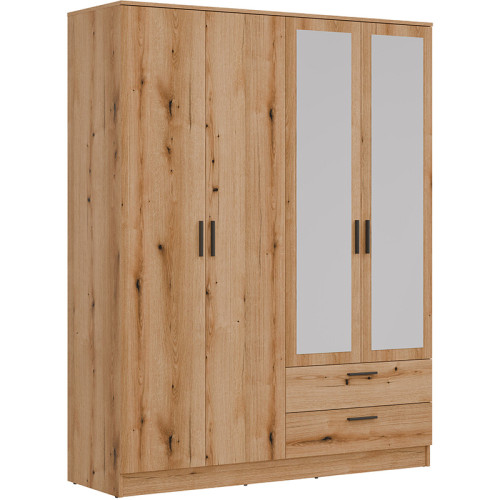 Фото комбінованої шафи із дзеркалами MONTANA MT04 LIVEO BOGFRAN (дуб евок) – вигляд з лівого боку