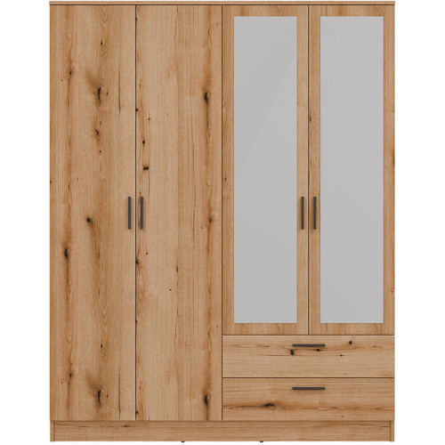 Фото комбінованої шафи із дзеркалами MONTANA MT04 LIVEO BOGFRAN (дуб евок) – вигляд спереду