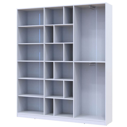 Фото білої шафи МОРГАН ДОРОС (DOROS) – вигляд збоку наповнення