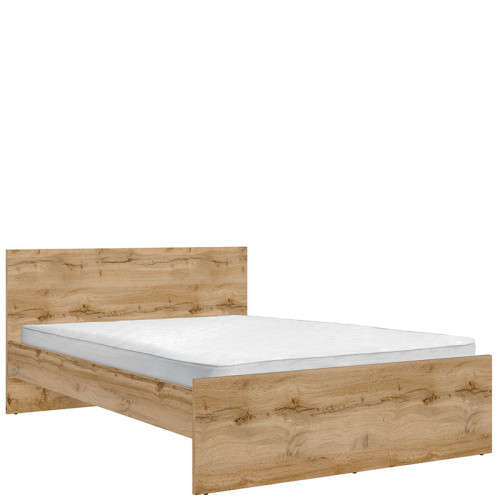 Фото кровати ZELE LOZ/140 BRW с матрасом - вид сбоку