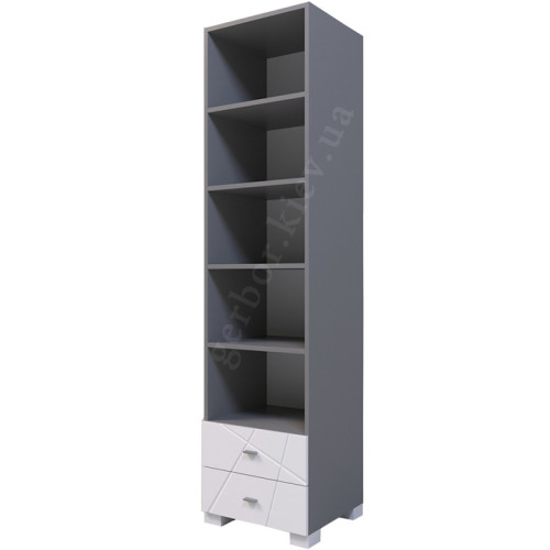 Фото стеллажа Х-СКАУТ Х-43 Санти серый / белый
